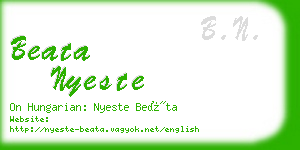 beata nyeste business card